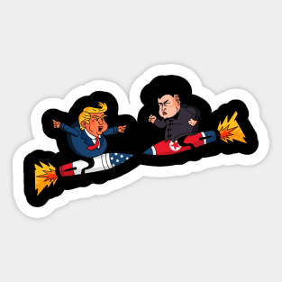 Trump vs Kim Sticker